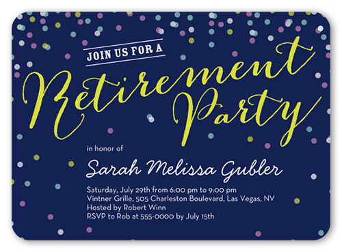 elegant retirement party invitation 