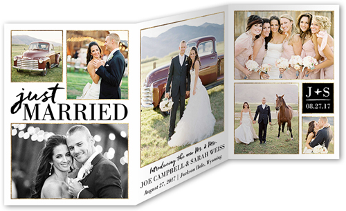 just married wedding announcement 