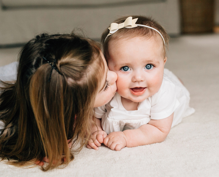baby and sister