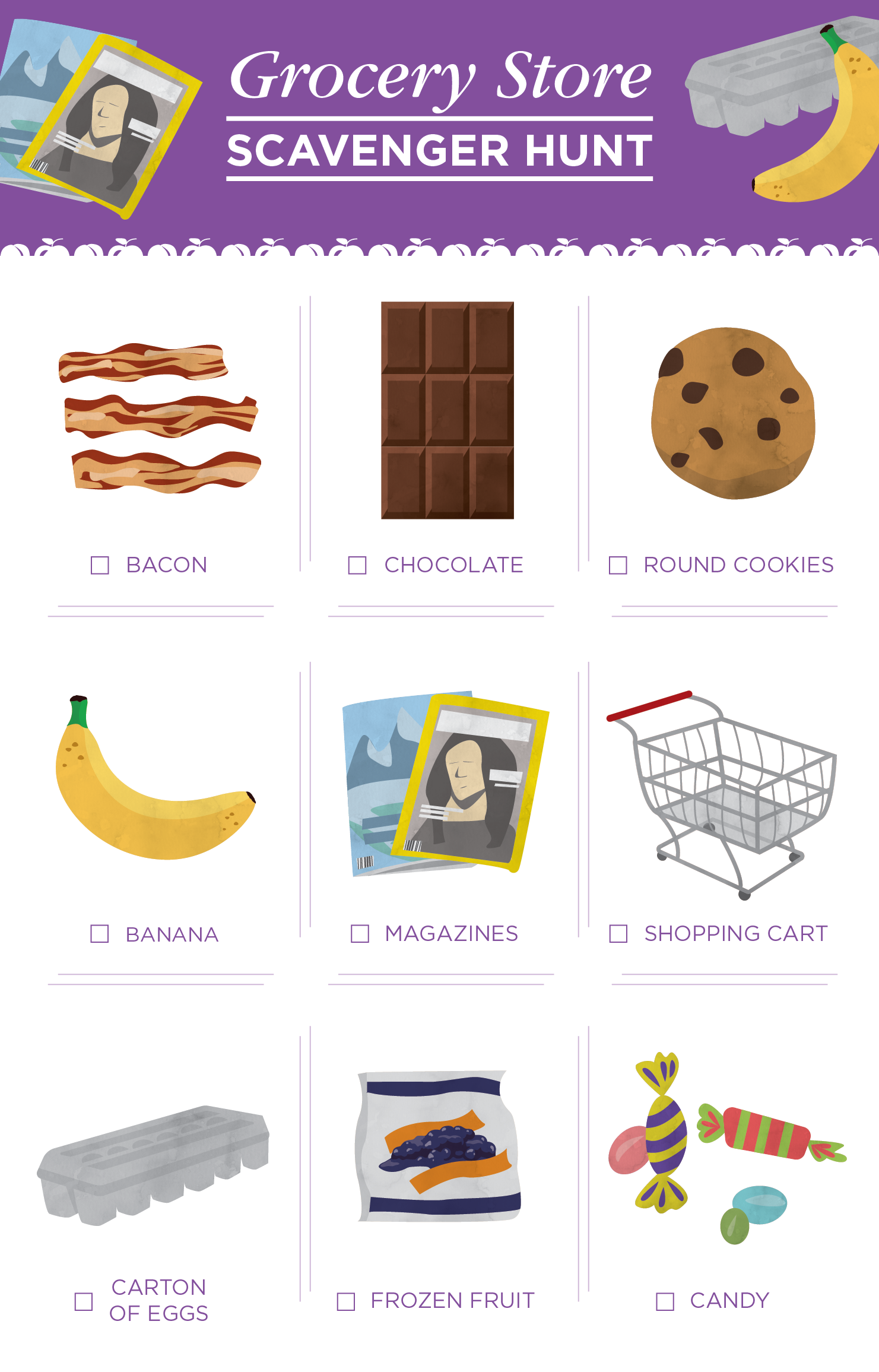 Grocery Store Scavenger Hunt