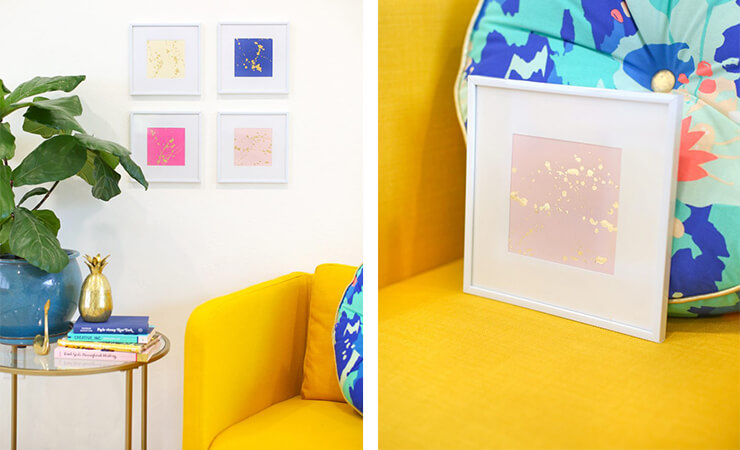 Abstract Gold Leaf Art Set Gift