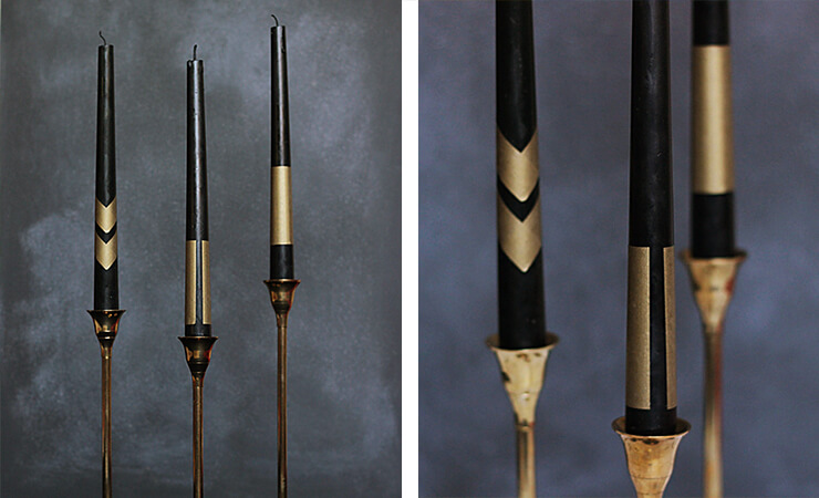 Chic Gold-Dipped Candlesticks Gift