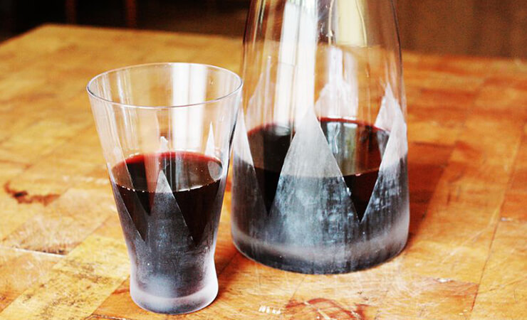 Elegant Etched Glass Drink Set Gift