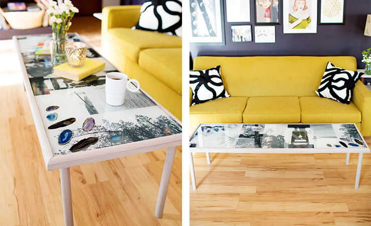 Photo and Stone DIY Coffee Table Gift