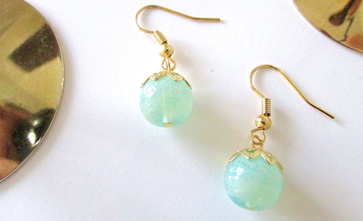 Stylish Seafoam Glass Earrings Gift