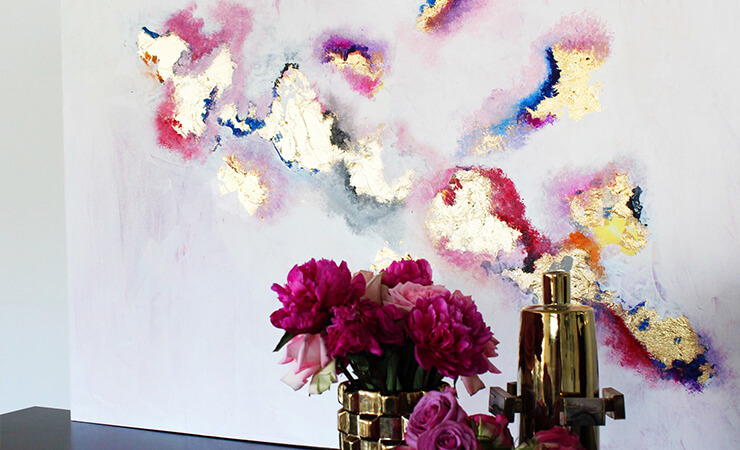 Vibrant Gold Leaf Artwork Gift
