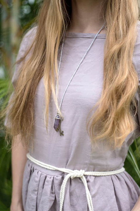 graduation outfit ideas crystal key necklace