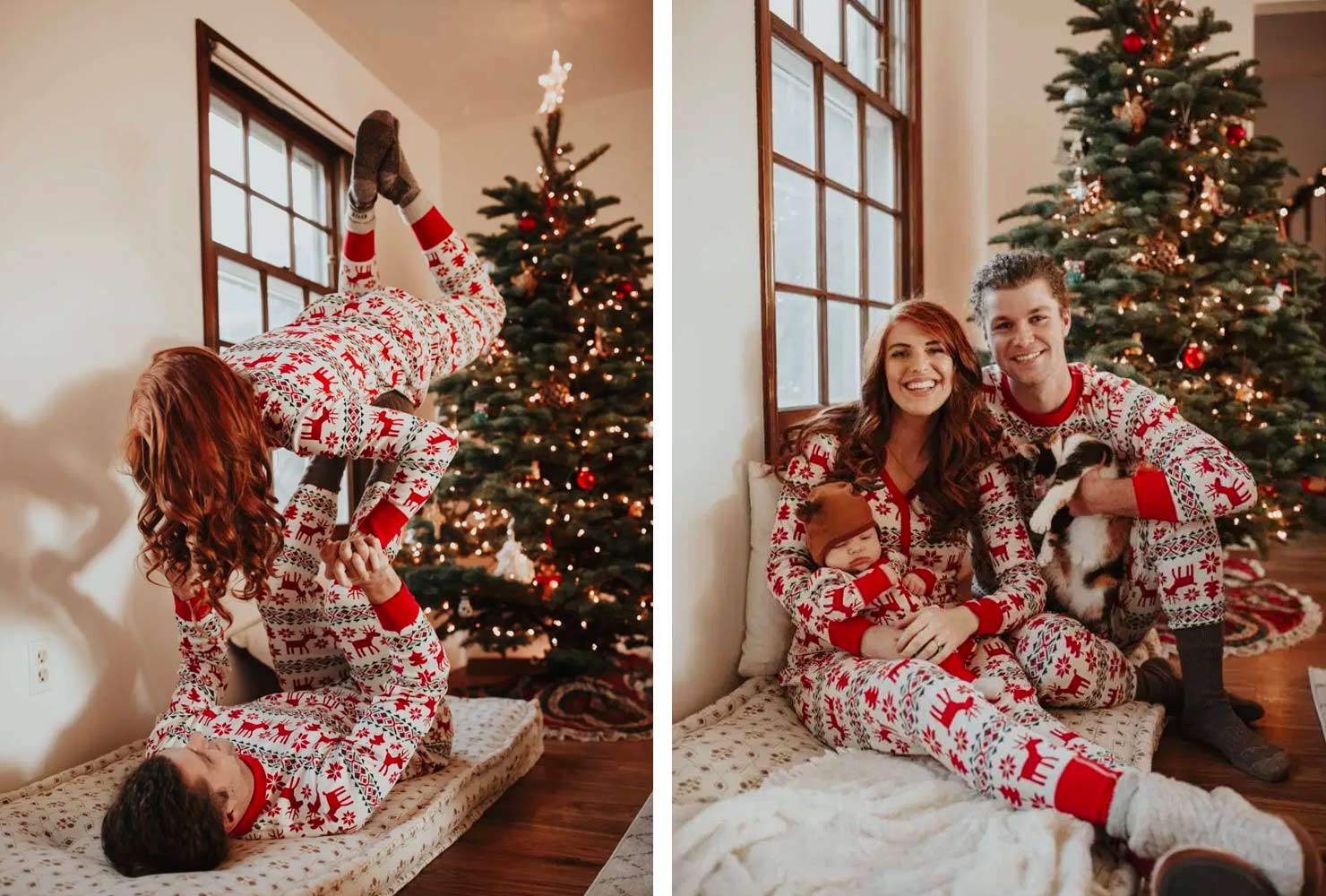 christmas photo ideas matching pajamas.
