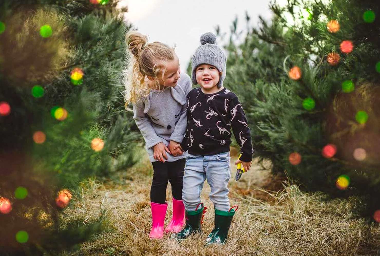 christmas photo ideas rain boots. 