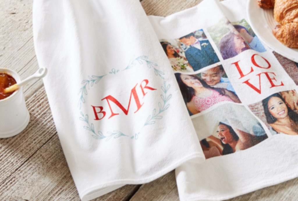 A tea towel perfect for any couple.