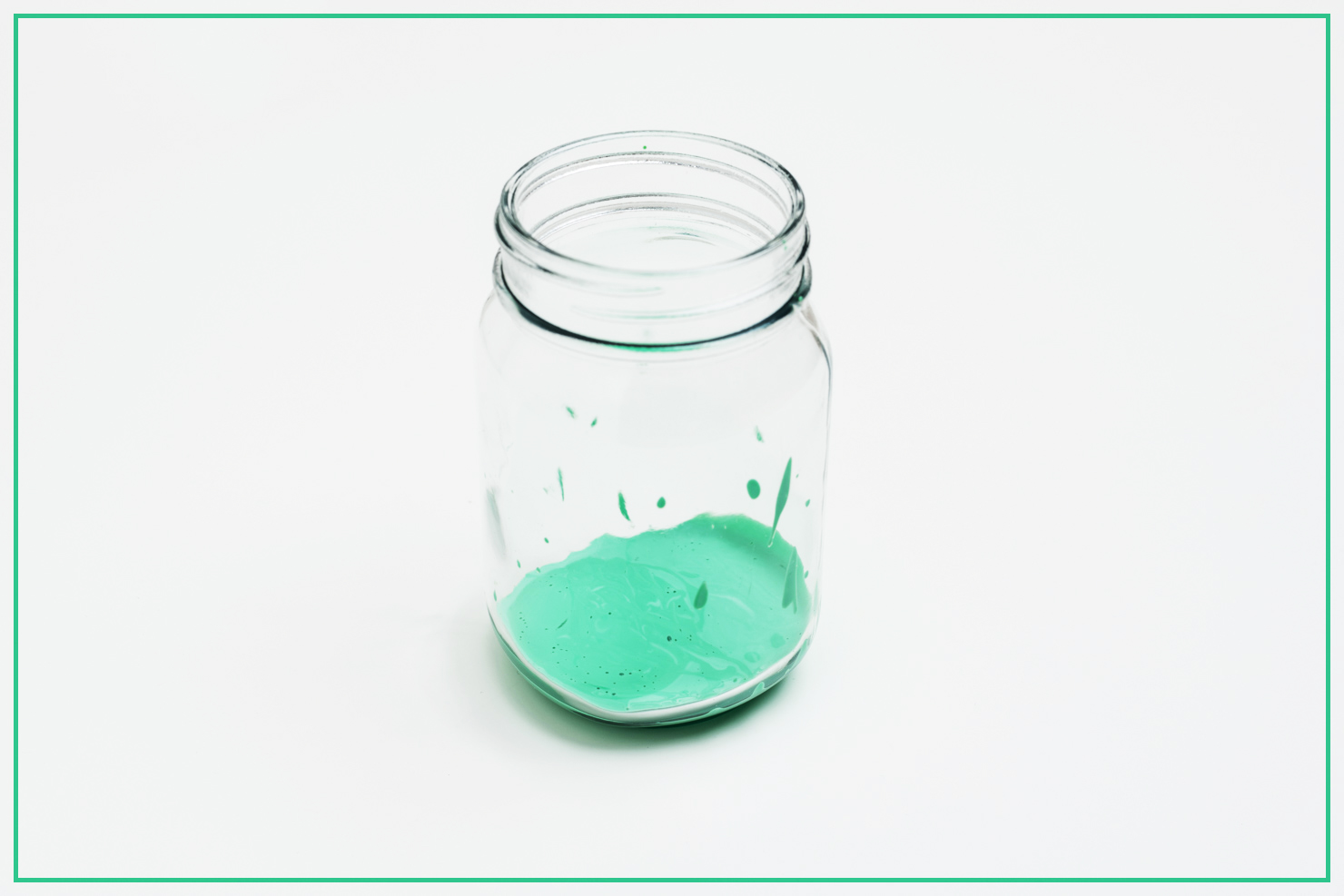 mason jar with food coloring