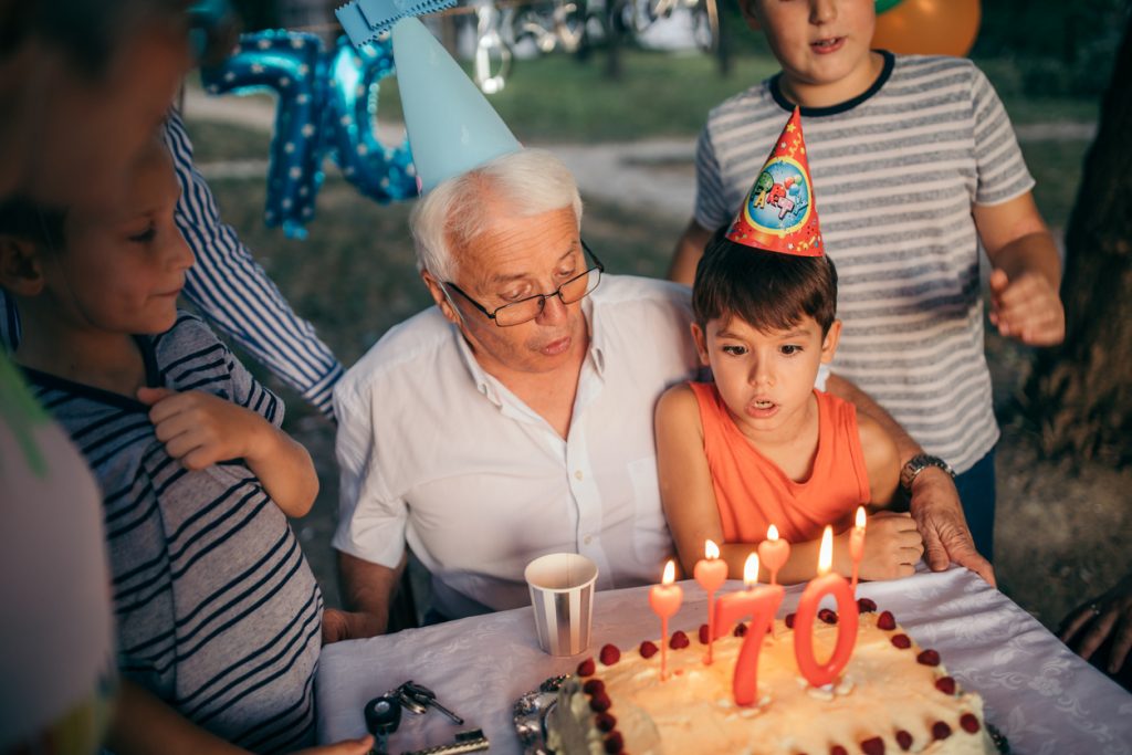 Family is celebrating grandfather's 70th birthday
