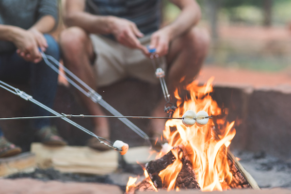 roasting marshmallows