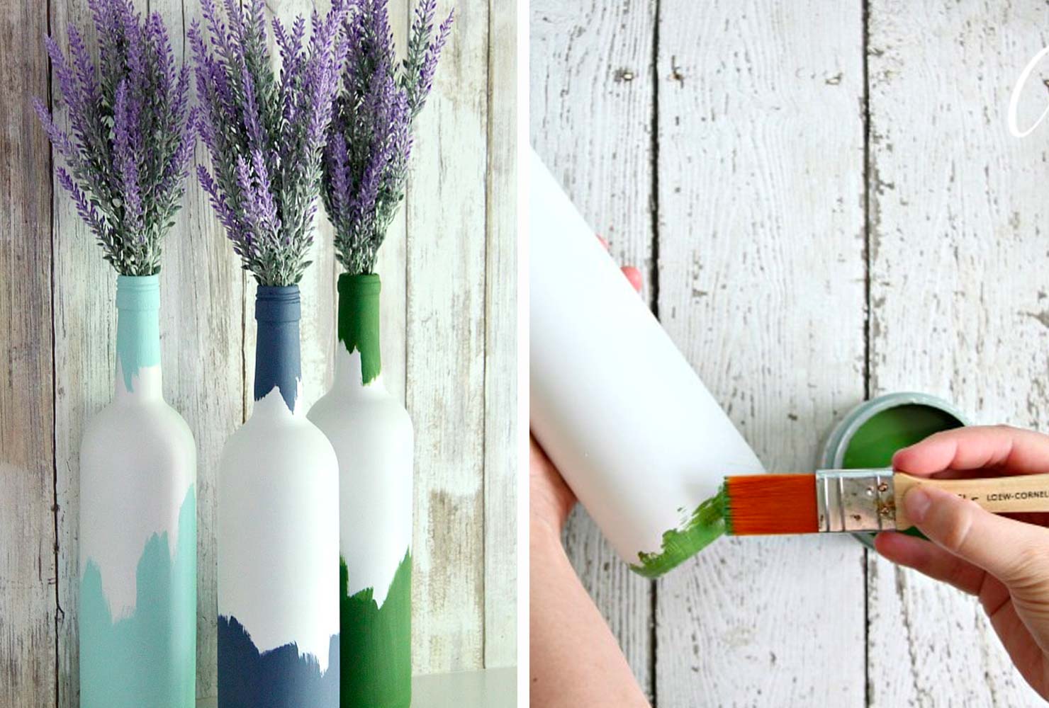 new mom gift ideas painted wine bottle vases