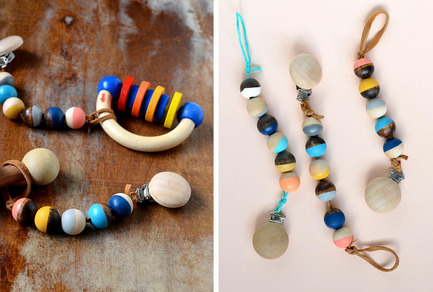 new mom gift ideas wooden pacifier clip
