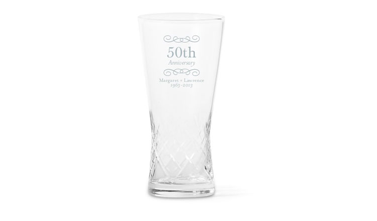 anniversary glass vase