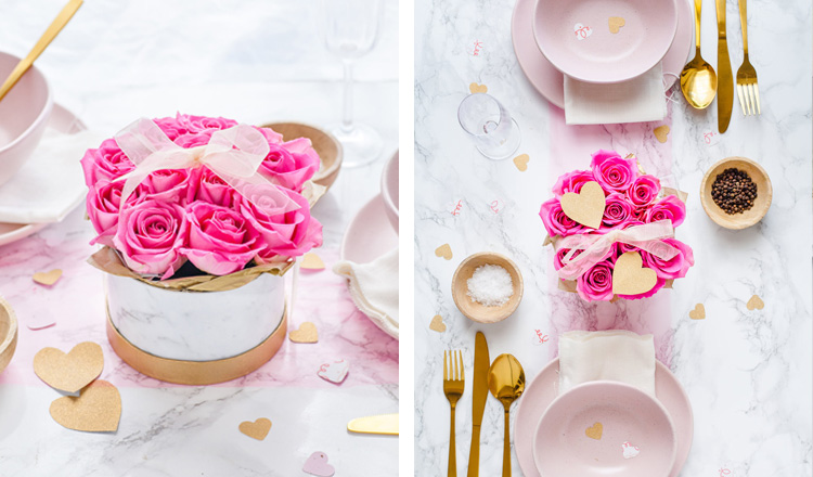 boxed roses