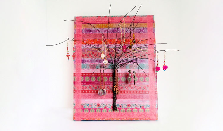 canvas painting jewelry tree