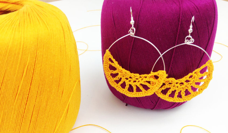 crocheted earrings