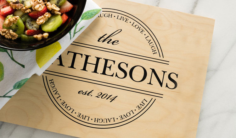 customized cutting board