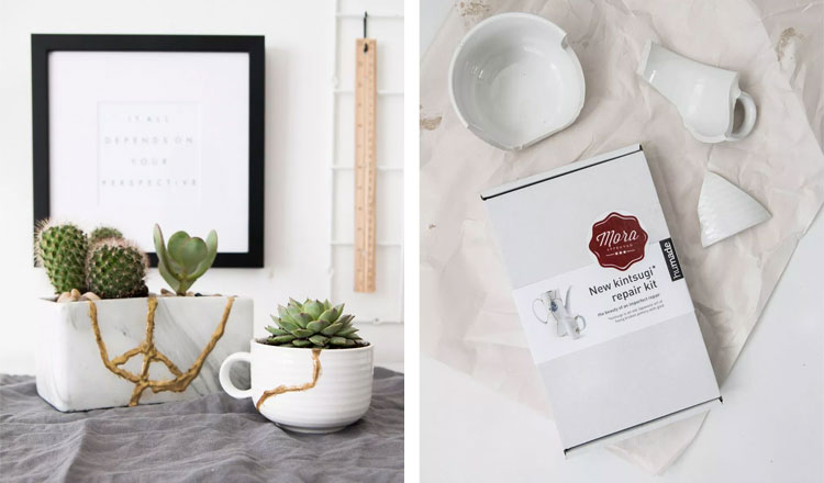 diy kintsugi planters