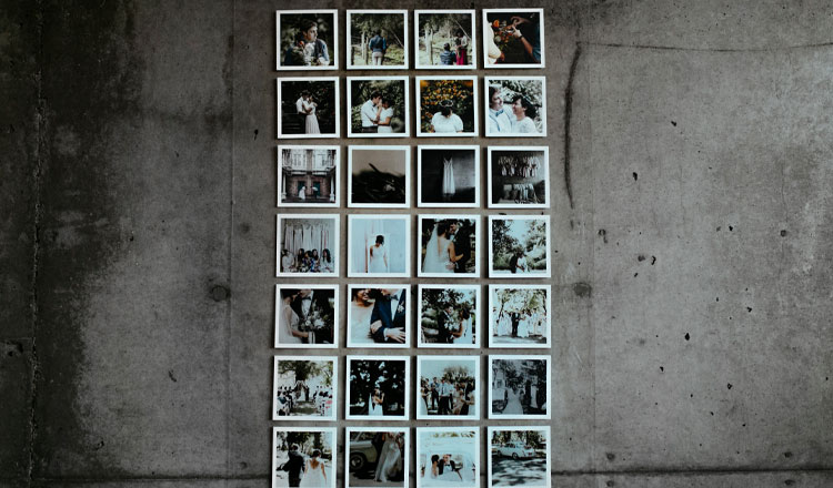 floating photo collage