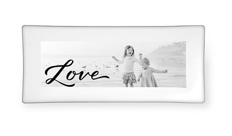 glass photo catch all tray