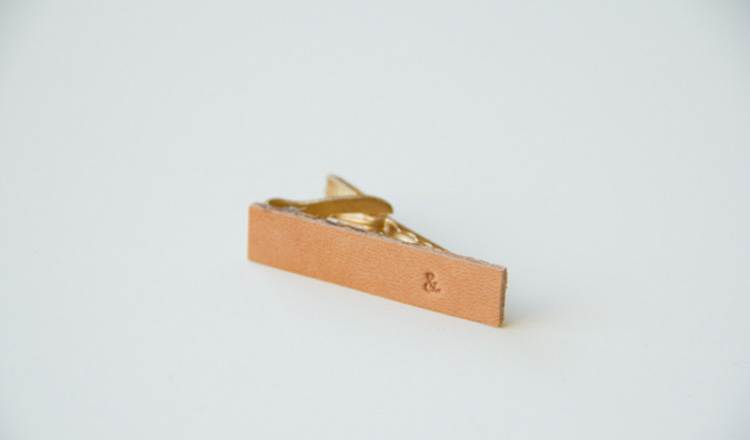 hand stamped tie clip