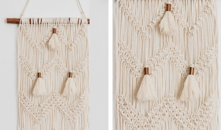 handmade macrame hanging