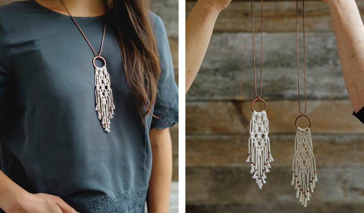 macrame necklace