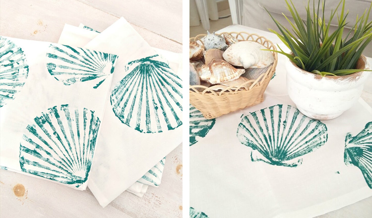 scallop shell napkins