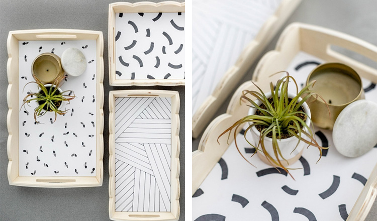 scalloped edge tray
