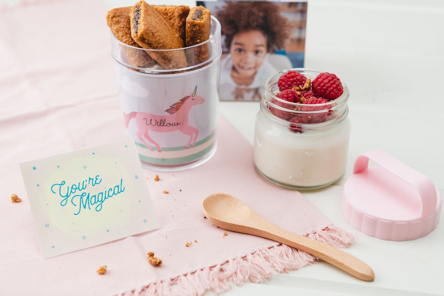 unicorn cup with berries
