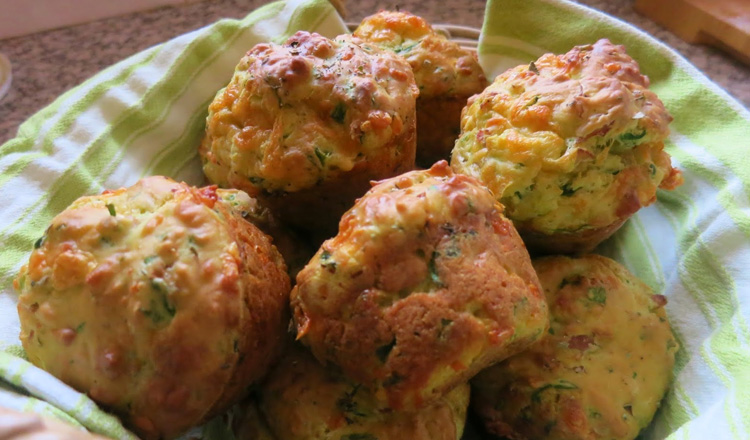 ham cheese spinach muffins