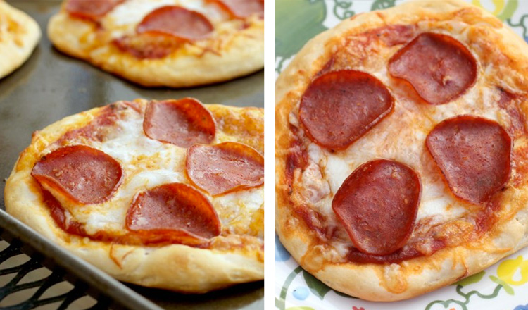 mini biscuit pizza