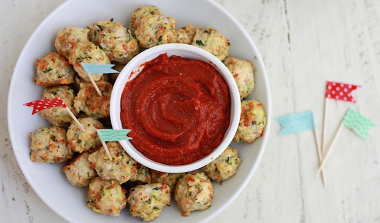 tiny chicken meatballs