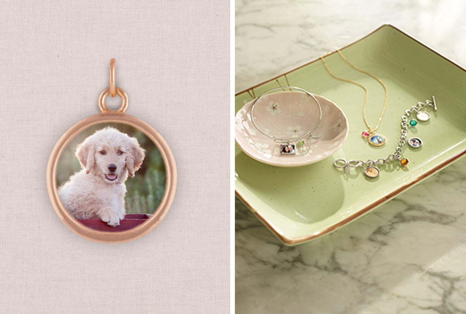family gift ideas dog photo charm