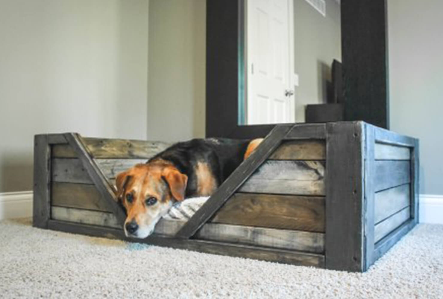 family gift ideas wood dog bed