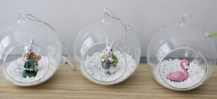 set of kids terrarium for easy spring crafts