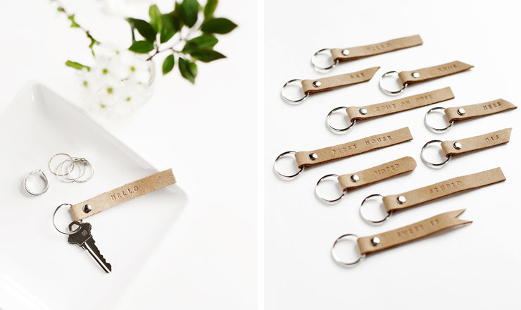 gifts for new homeowners handstamped keychains