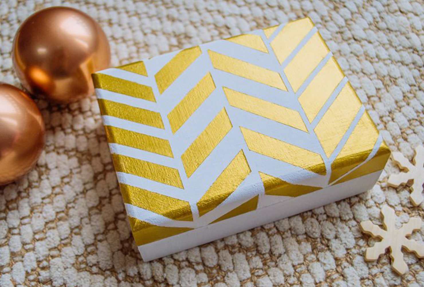 graduation card box ideas gold painted-box
