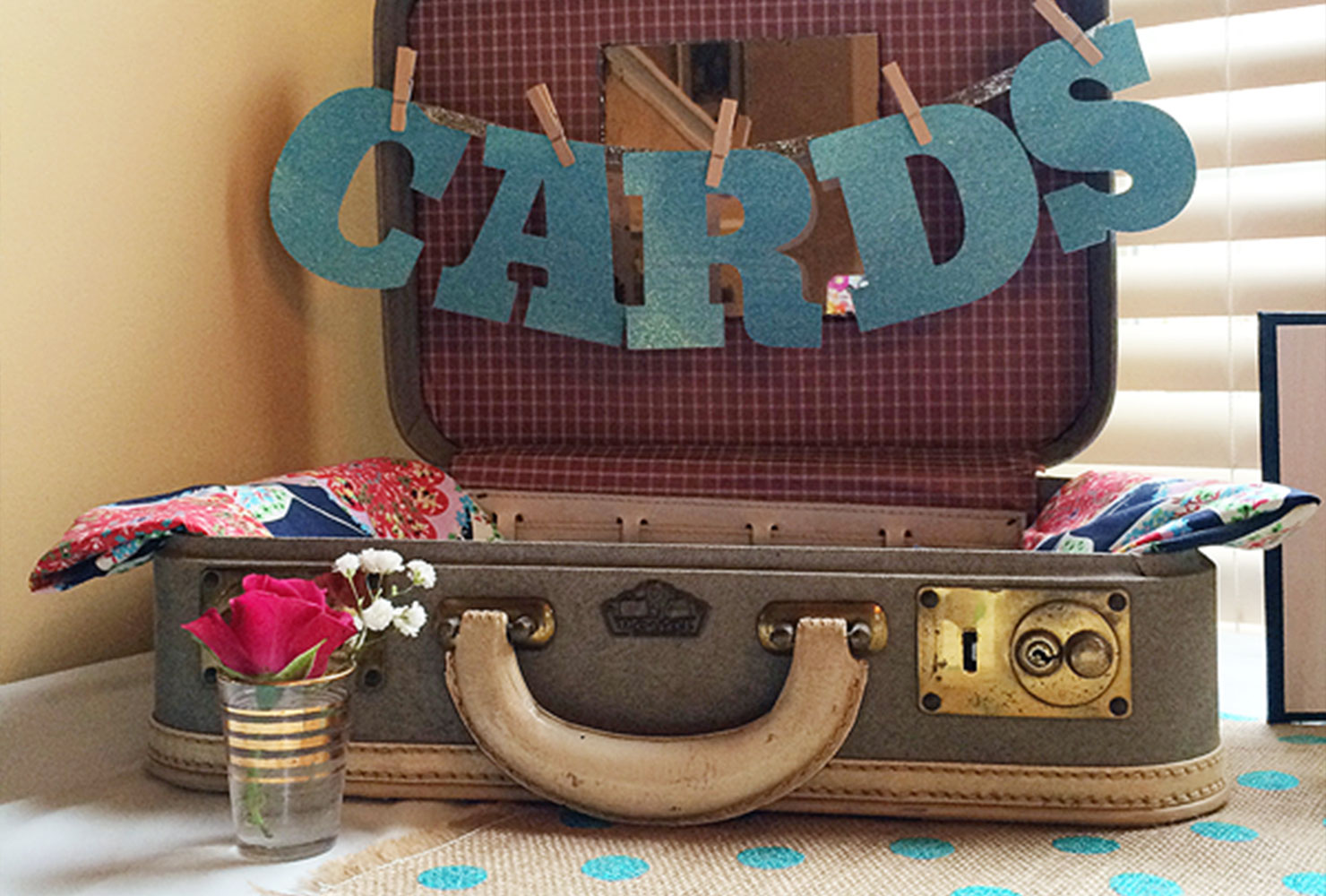 graduation card box ideas vintage suitcase