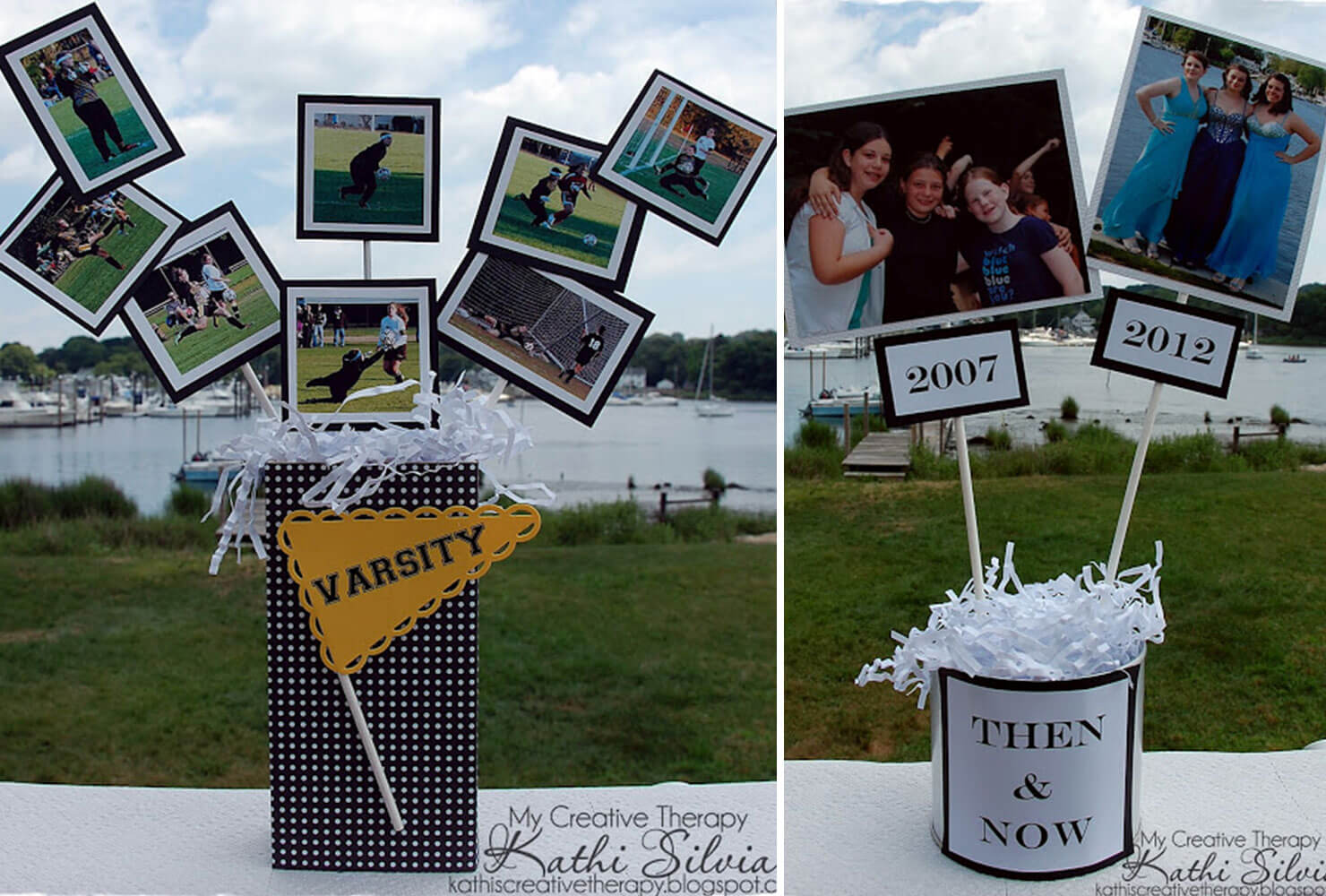 graduation centerpieces photo decoration