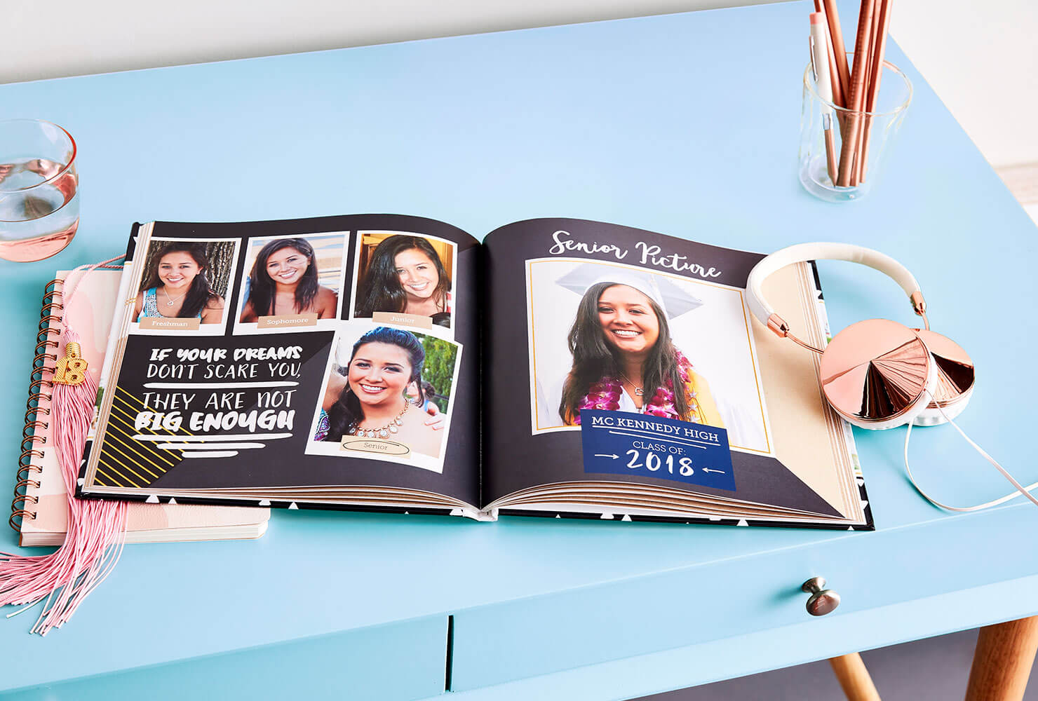 graduation centerpieces yearbook senior portrait