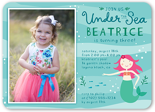Mermaid birthday invite 2