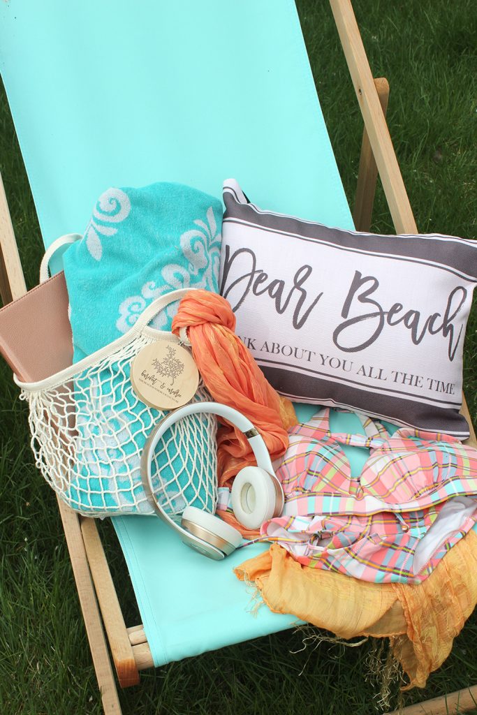 Summer decorating ideas with a beach chair.