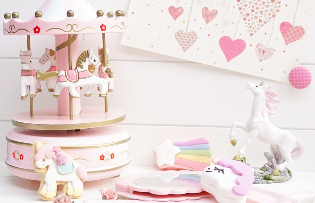 Fairy tales concept in pink and white. 