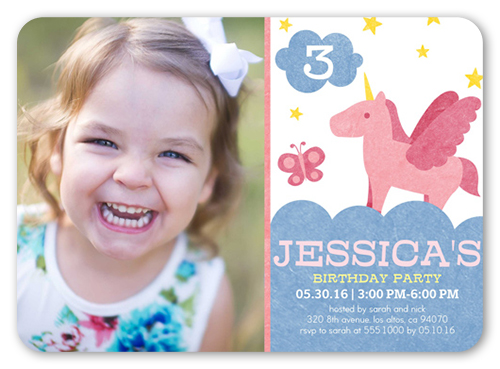 unicorn birthday party invitation from Shutterfly
