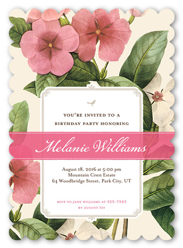 An 80th birthday party invitation from Shutterfly.
