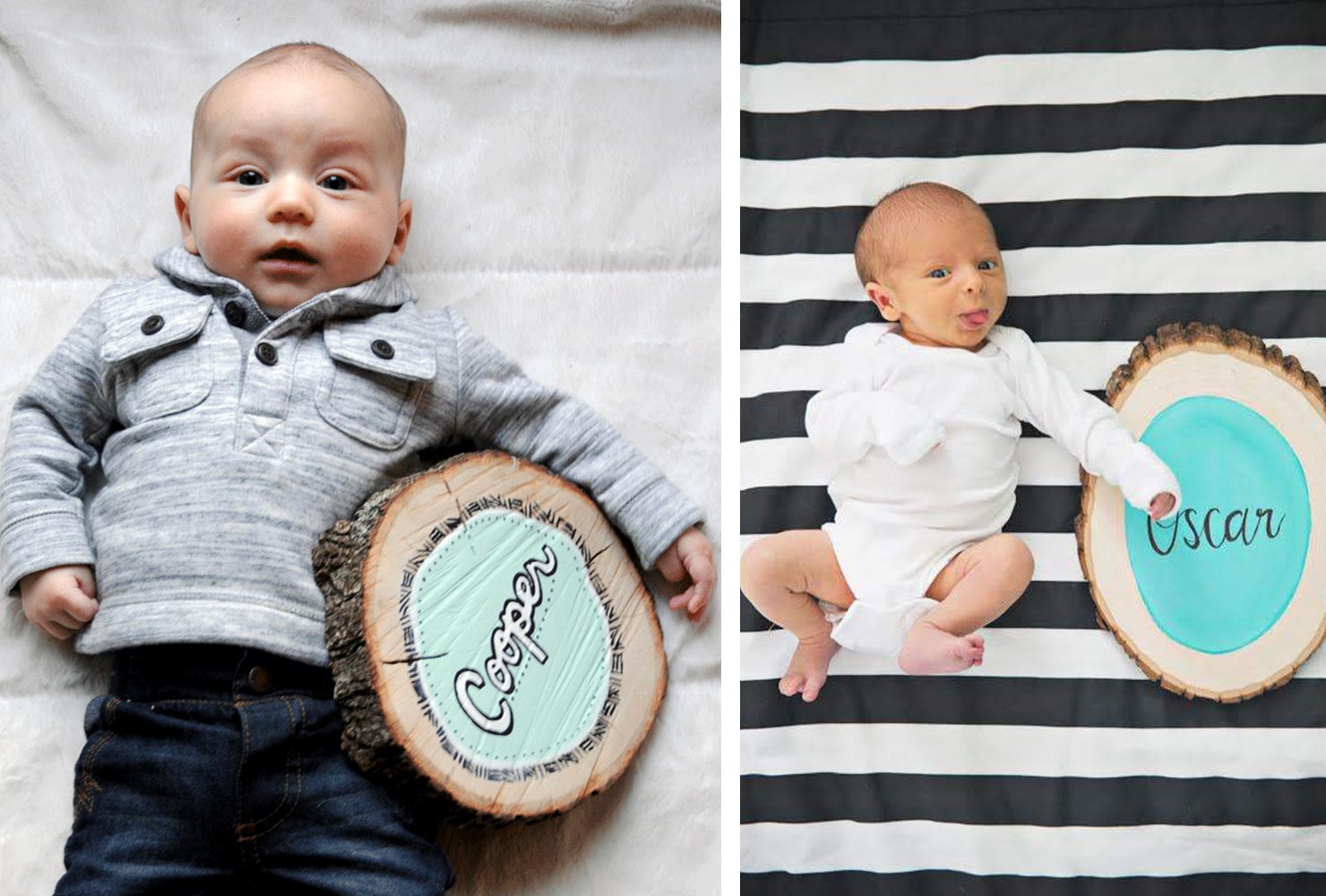 baby gifts boys painted wood